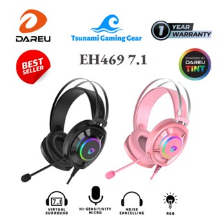 Tai nghe DAREU EH469 QUEEN RGB (Kèm CAT EARS)/ EH469 BLACK/ RGB/ âm thanh 7.1 - Hàng chính hãng