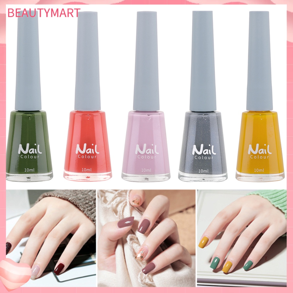 Sơn Móng Tay 10ml Màu Nude Tự Nhiên Không Dùng Keo Cho Nữ