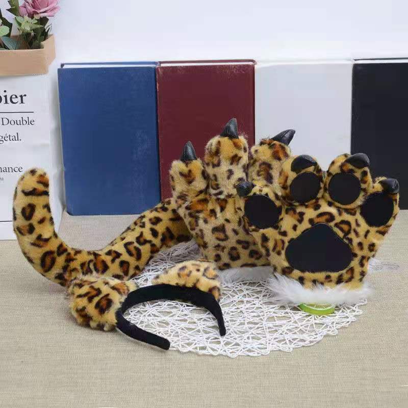 Búp Bê Nhồi Bông Hình Bàn Chân Hổ Hoạt Hình Cho Bé