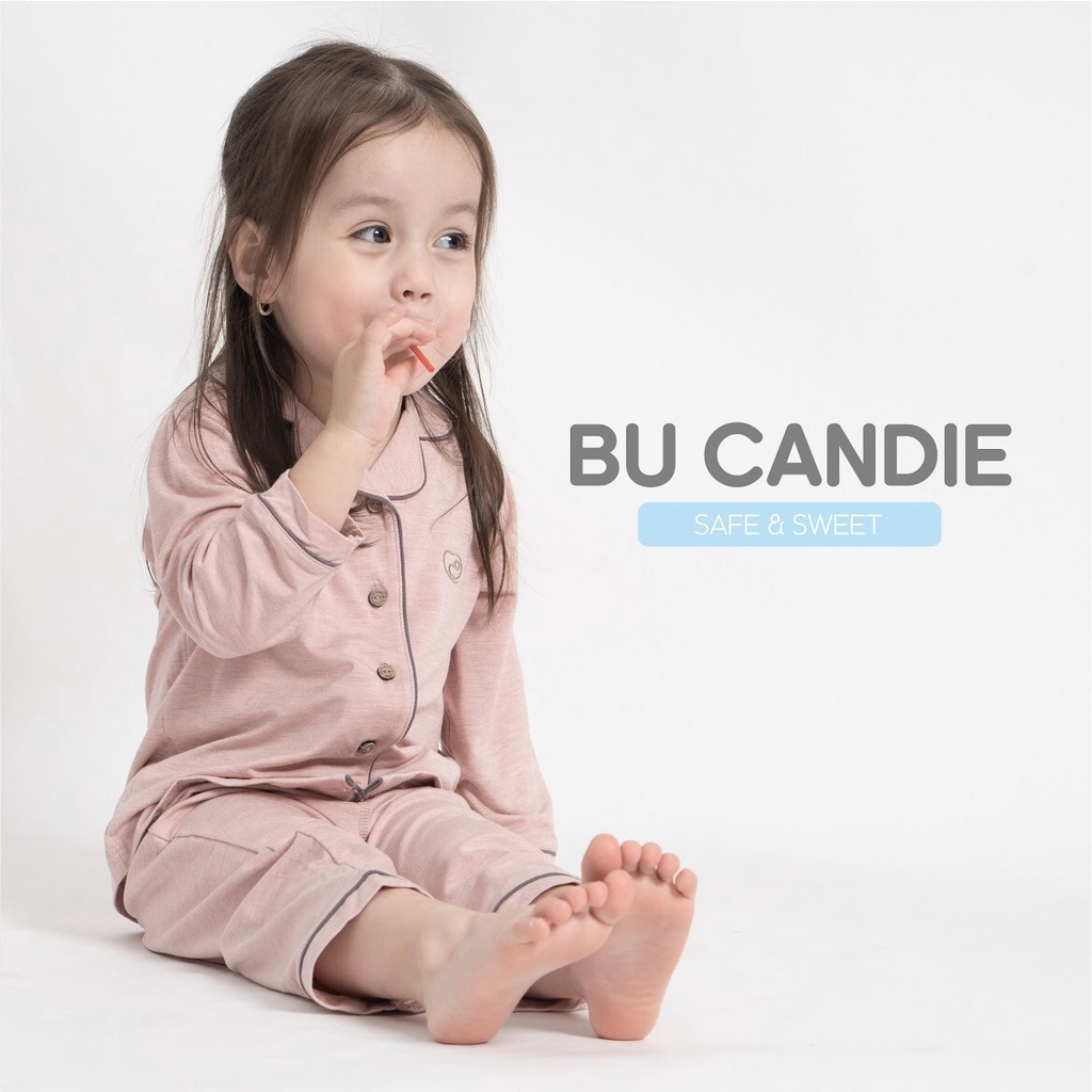 [Bu baby] Bộ dài tay Pyjamas Bambus cho bé trai bé gái Bu baby BBB110208