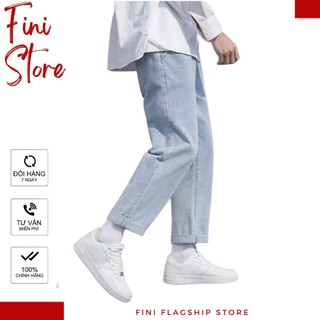 Quần Jean Nam Ống Suông Rộng Phong Cách Hàn Quốc Fini Store