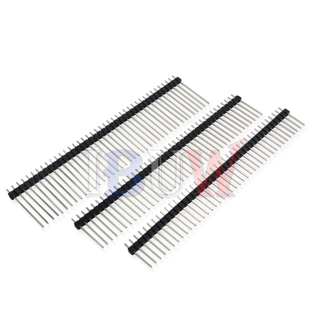 Set 10 Đầu Nối 40 Pin 1x40 2x40 Cho Arduino Màu Đen Dài 2.54MM Dài 15MM-25MM