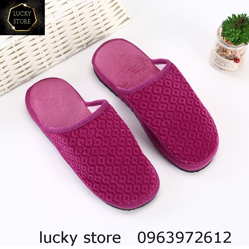 Dép Bông Nữ, Dép Bông Đi Trong Nhà Ấm Áp Đôi Chân Trong Mùa Đông