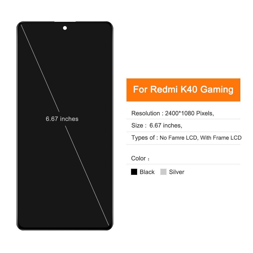 Zin OLED Màn Hình điện thoại Cho Redmi K40 Gaming / Poco F3 GT LCD thay thế màn hình