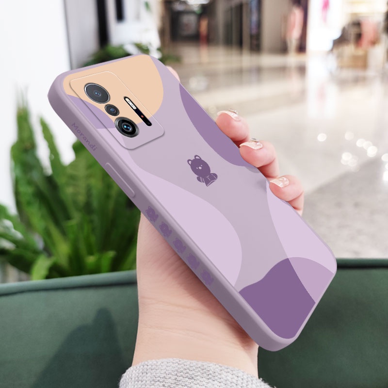 Ốp Điện Thoại Tpu Dẻo Hình Gấu Và Hoa Đơn Giản Thời Trang Cho xiaomi mi 13t 12t 11t 10t pro lite mi 9t pro