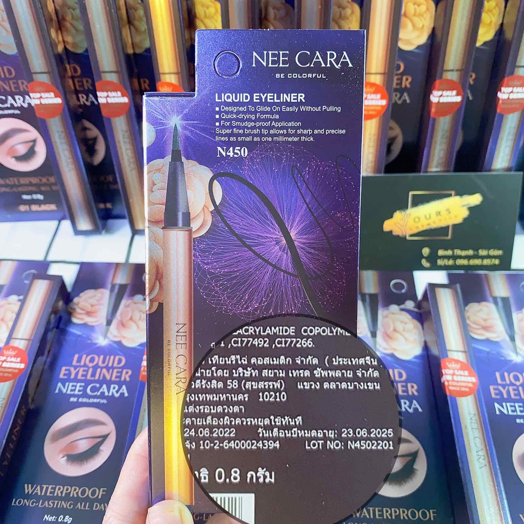 Bút Kẻ Mắt Nước Nee Cara Liquid Eyeliner N450 - Kẻ Dạ Nee Cara Không Lem Không Trôi