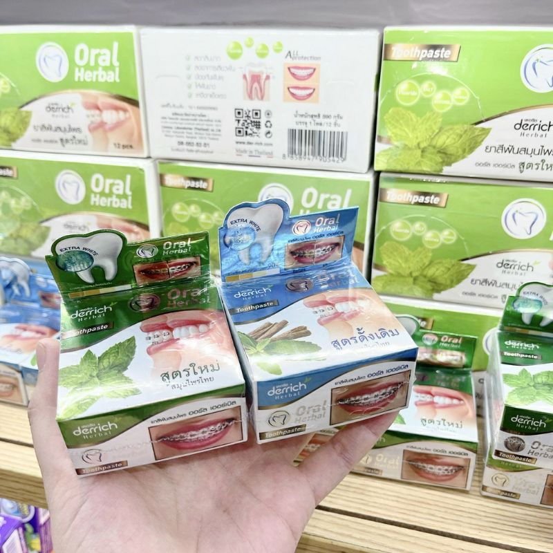 Kem đánh răng Oral Heabal Thái Lan, dùng cho người niềng răng, trắng răng thơm miệng