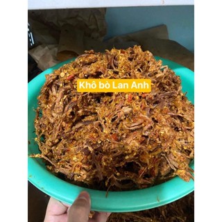 [túi zip] 250gram khô bò Quảng Ngãi LAN ANH 100% thịt bò cỏ cùng gia vị quê thơm ngon đặc biệt