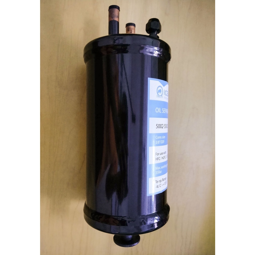 Bình tách dầu phi 10 - Bình tách dầu D10 - Bình tách dầu 2Hp-5HP dùng trong hệ thống lạnh - Oil separator