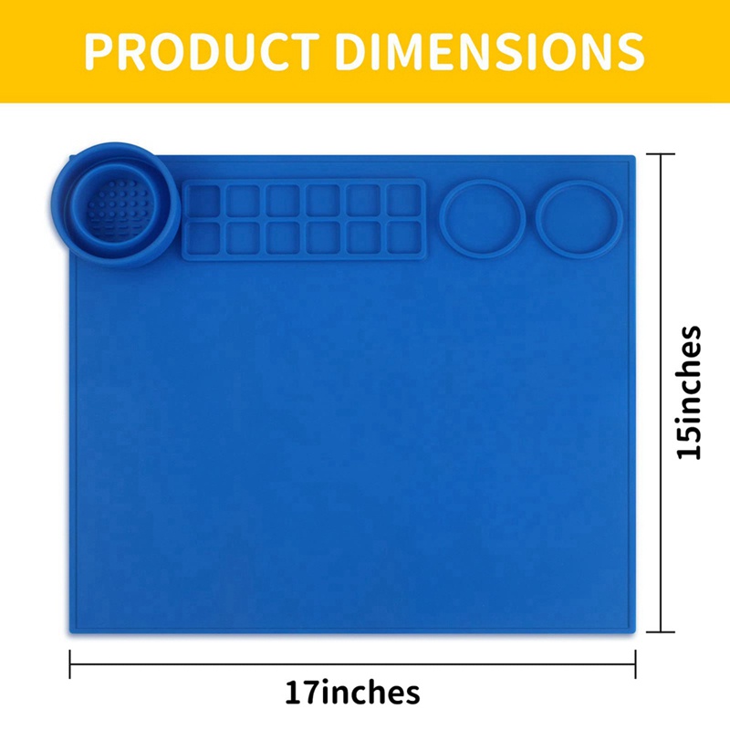 1 Tấm Silicon Chống Dính Chịu Nhiệt Có Thể Gấp Gọn Dùng Để Vẽ Tranh Giá Đỡ
