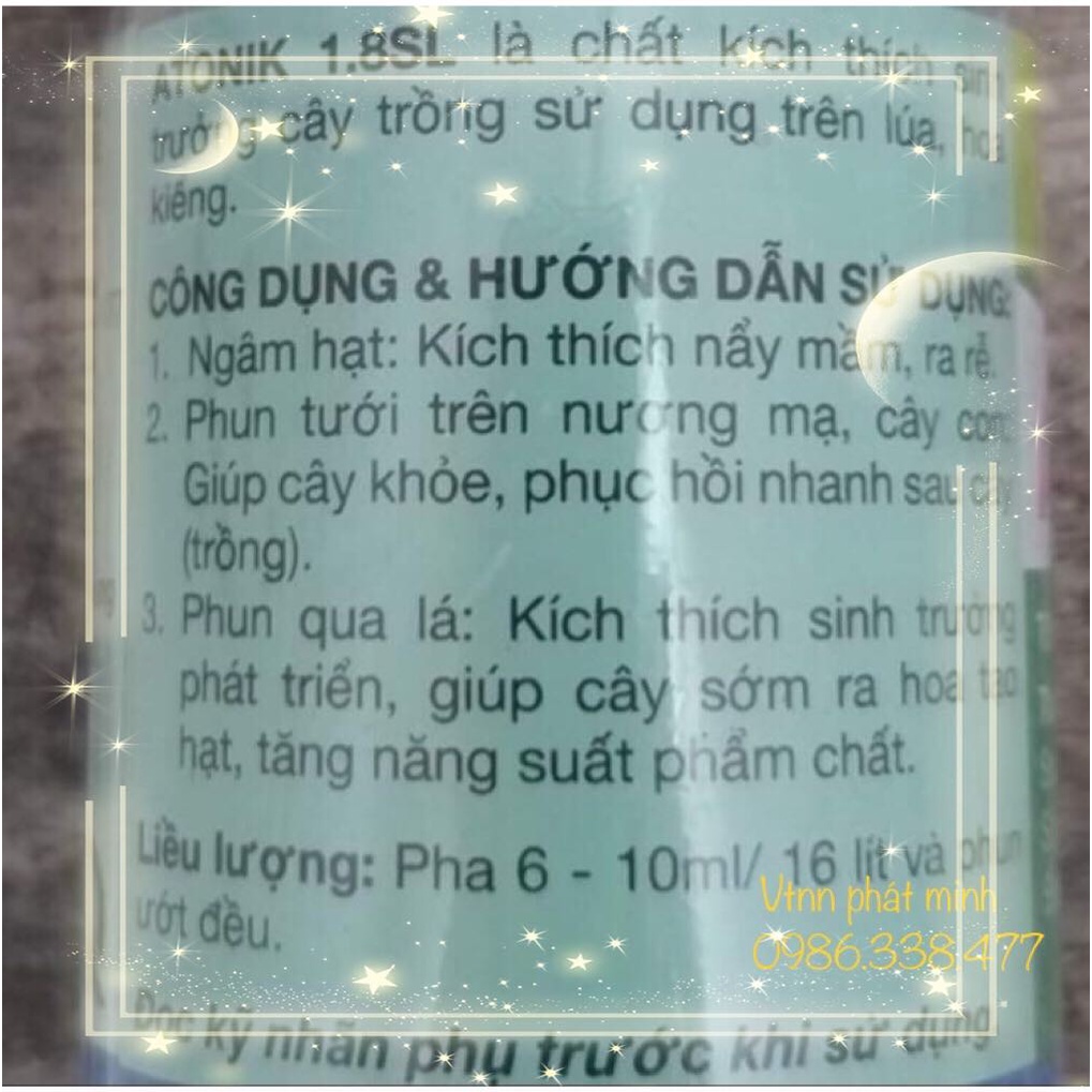 Atonik 1.8SL  phân bón lá Kích Thích Sinh Trưởng kích chồi mầm - ra rễ cực mạnh