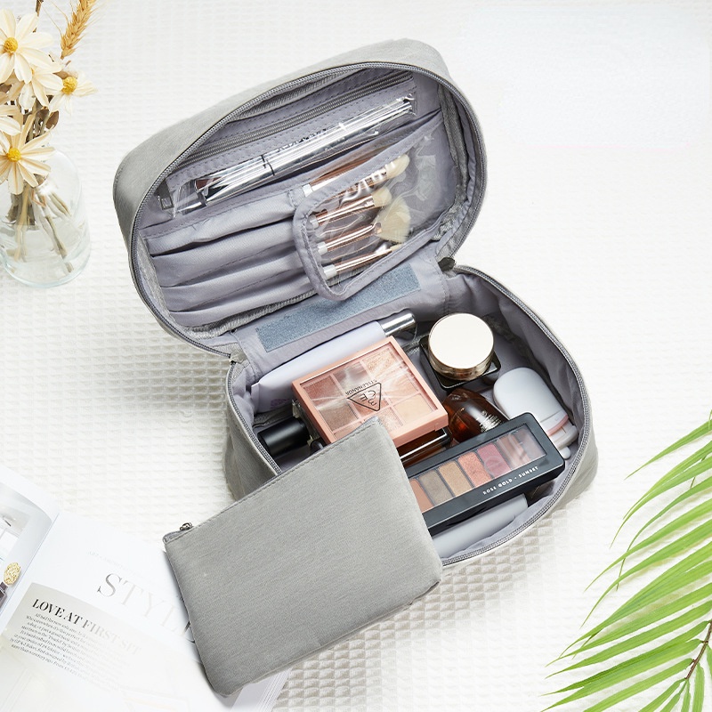 Pu Túi Đựng Mỹ Phẩm Bằng Da Cỡ Lớn Có Thể Tháo Rời Tiện Dụng