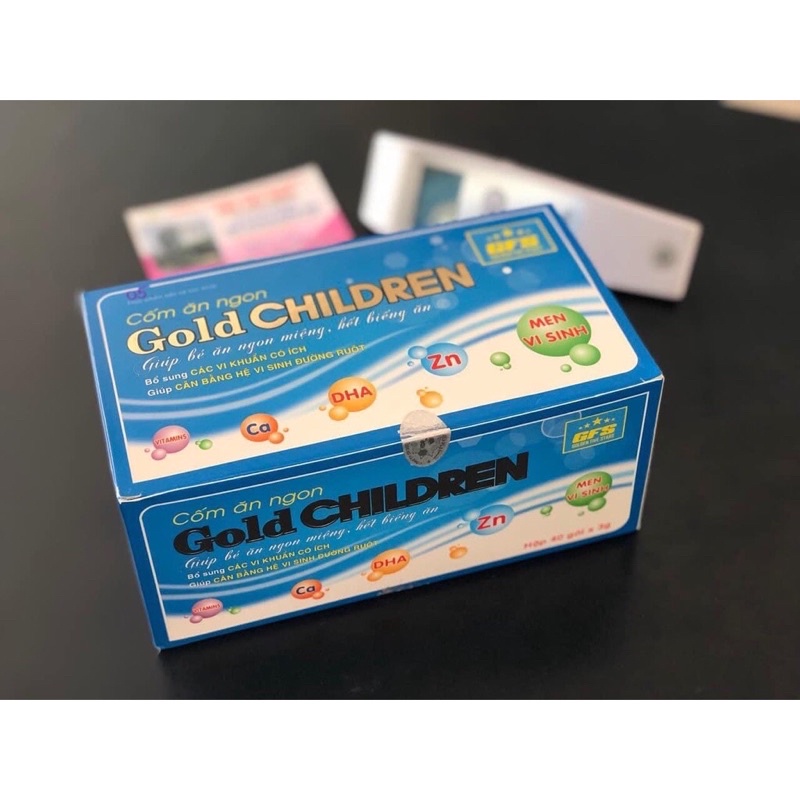 Cốm ăn ngon Gold Children cho bé biếng ăn, dùng kháng sinh nhiều