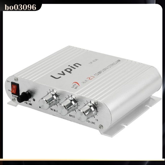 Bộ Khuếch Đại Âm Thanh HIFI 2.1 2 Kênh Chuyên Dụng Cho Máy Nghe Nhạc MP3 PC DC 12V 200W