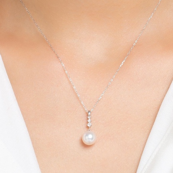 Dây Chuyền Vàng Ngọc Trai Akoya Essential Cao Cấp Long Beach Pearl ESCHG36A001