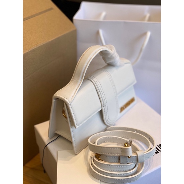 Túi tay cầm mini JACQUEMUS Le Bambino leather bag