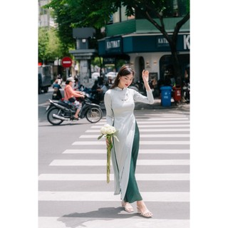 Minx - áo dài lụa thêu tay hy viên