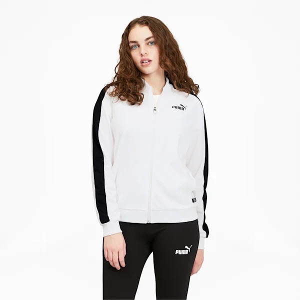 Áo khoác trắng sọc đen nữ hãng Puma (chính hãng) size M