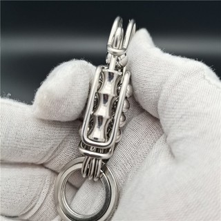 Vua móc khoá , Móc khoá inox 304-308l cao cấp full bi kết hợp trụ 3 đốt inox cực đẹp Vua móc khoá edc simple .