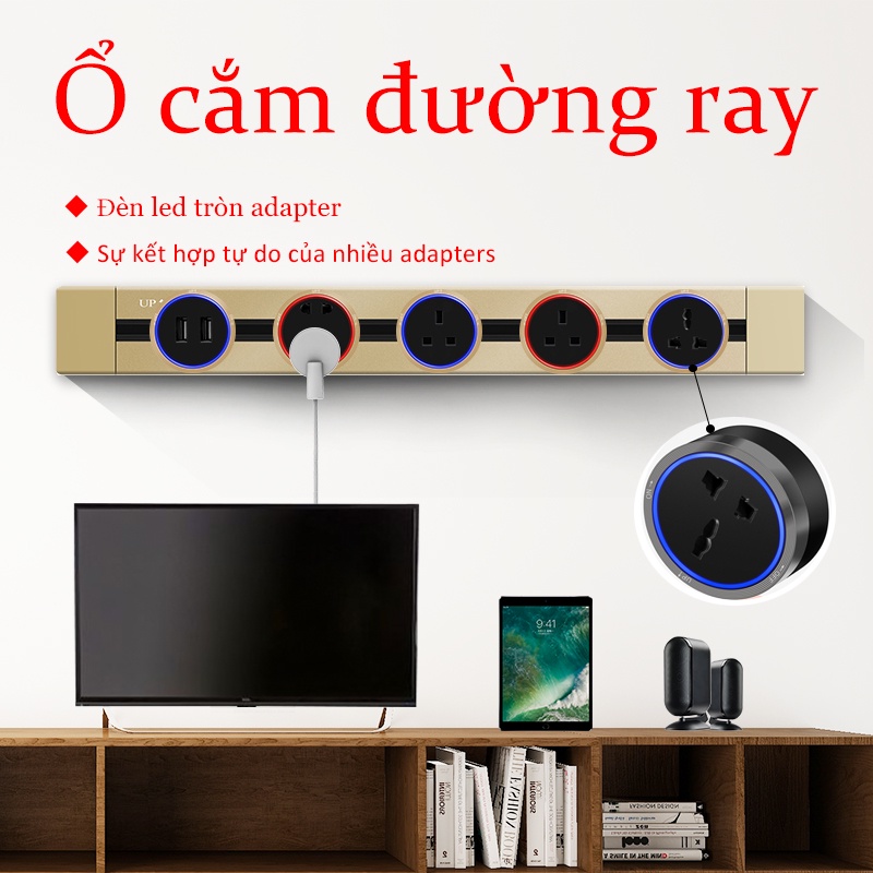 Ổ Cắm Điện Chuyển Đổi Đèn LED Chống Thấm Nước Thông Dụng An Toàn