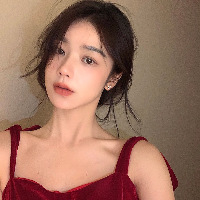 Bông Tai Mạ Bạc 925 Hình Nơ Đính Ngọc Trai Đơn Giản Thời Trang Hàng Mới Dành Cho Bạn Nữ