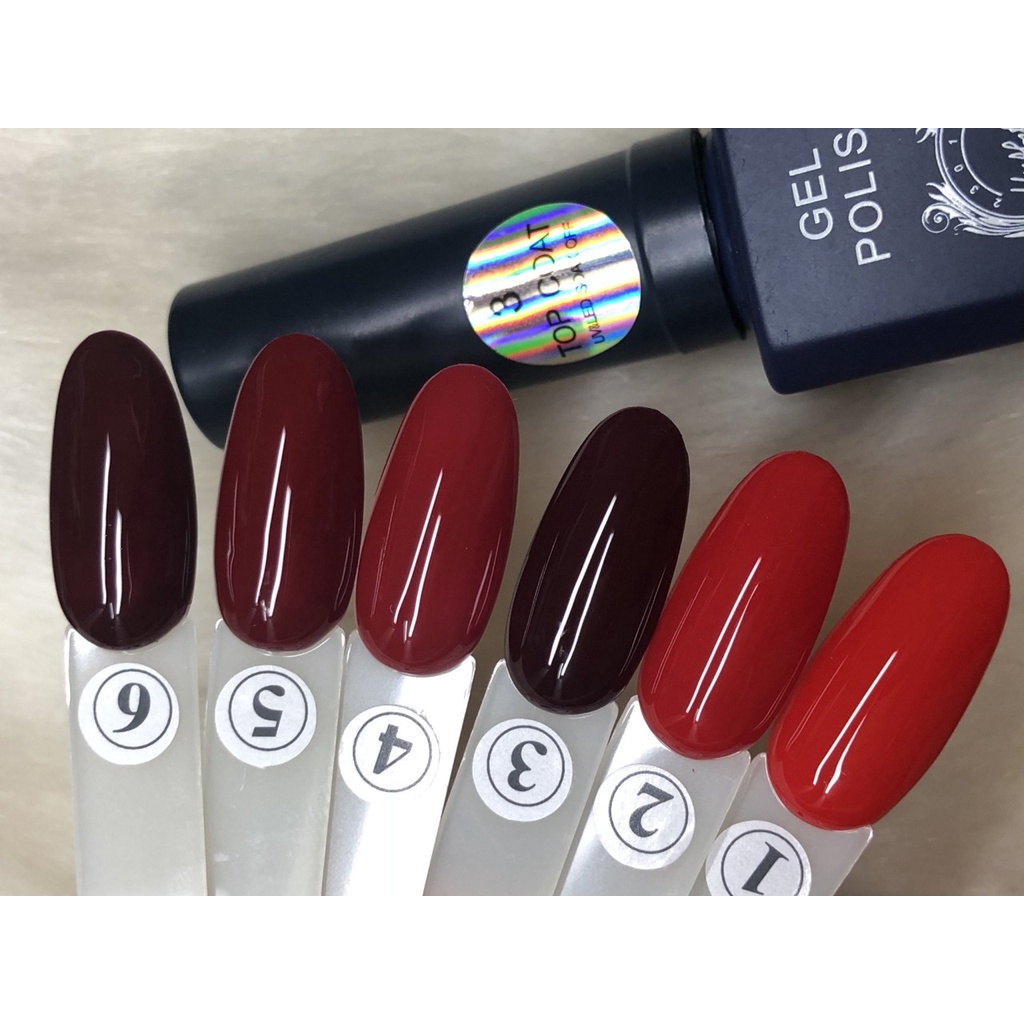sơn gel màu đỏ ruby, sét sơn gel màu đỏ ruby