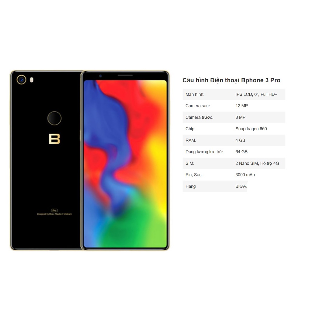 Điện thoại Bphone 3 Pro - Đã qua sử dụng