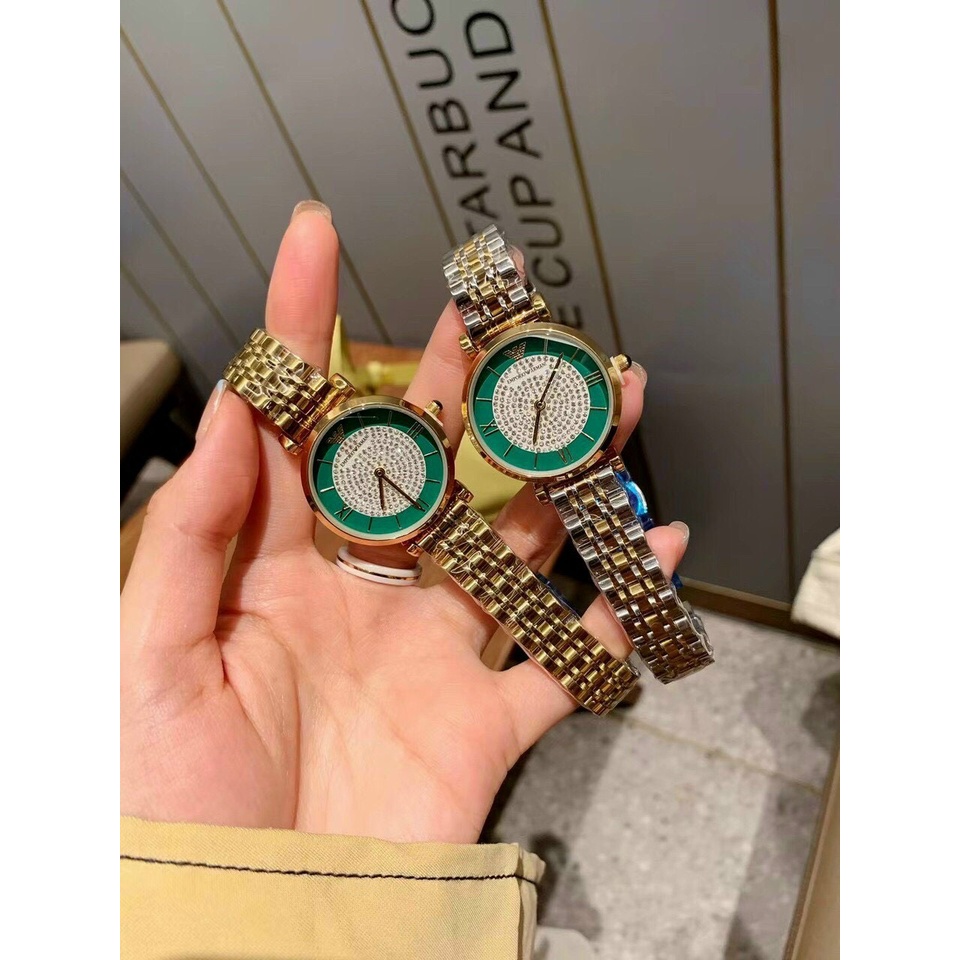 Đồng hồ nữ New size 32 mm dây khóa đôi thép không gỉ 2 màu gold và demi thời trang sang trọng