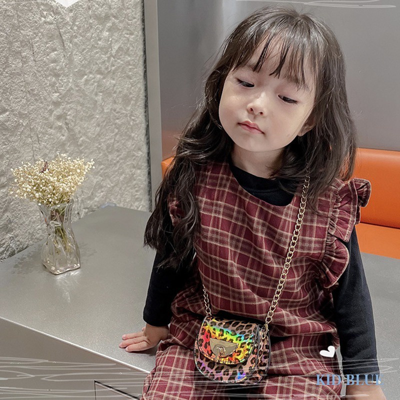 Túi Đeo Chéo Mini Họa Tiết Da Báo Xinh Xắn Dành Cho Bé Gái