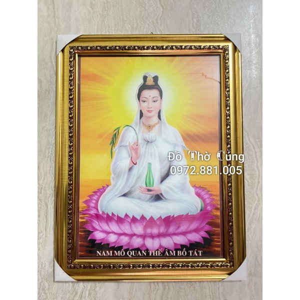 Khung ảnh quan thế âm bồ tát treo tường (31x41)