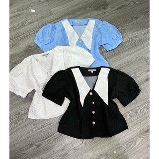 ÁO XỐP CỔ TIỂU THƯ [ TNT SHOP BIGSIZE 60KG - 90KG ]