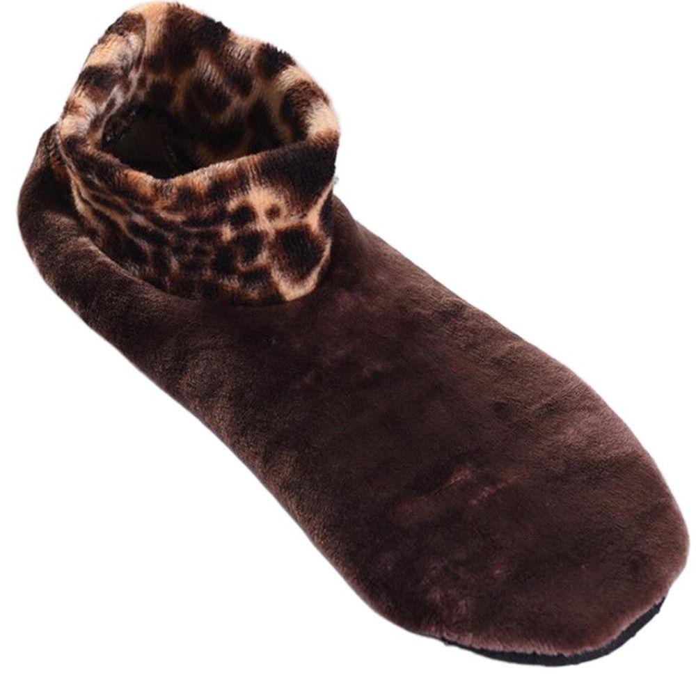 Giày Đế Mềm Chống Trượt Giữ Ấm Mùa Đông Họa Tiết Da Báo Dành Cho Nữ