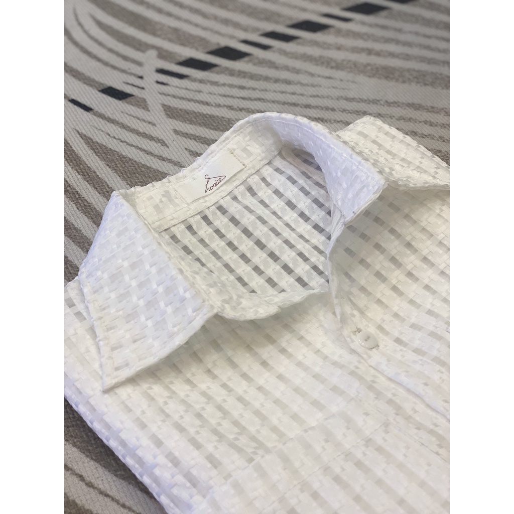 Sơ mi croptop nữ ❤️SALE❤️ Sơ mi nữ trắng -tay ngắn tông màu pastel dễ thương cute -hàn quốc