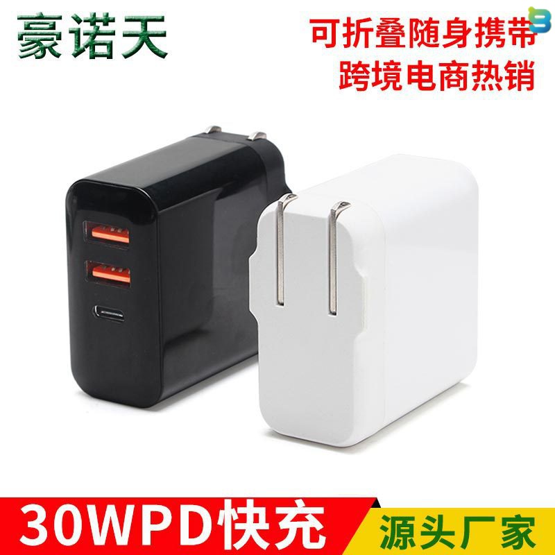 Cục Sạc Nhanh 30W PD Nhiều Cổng Usb Cho Điện Thoại / Máy Tính Bảng Type C / Máy Tính Bảng