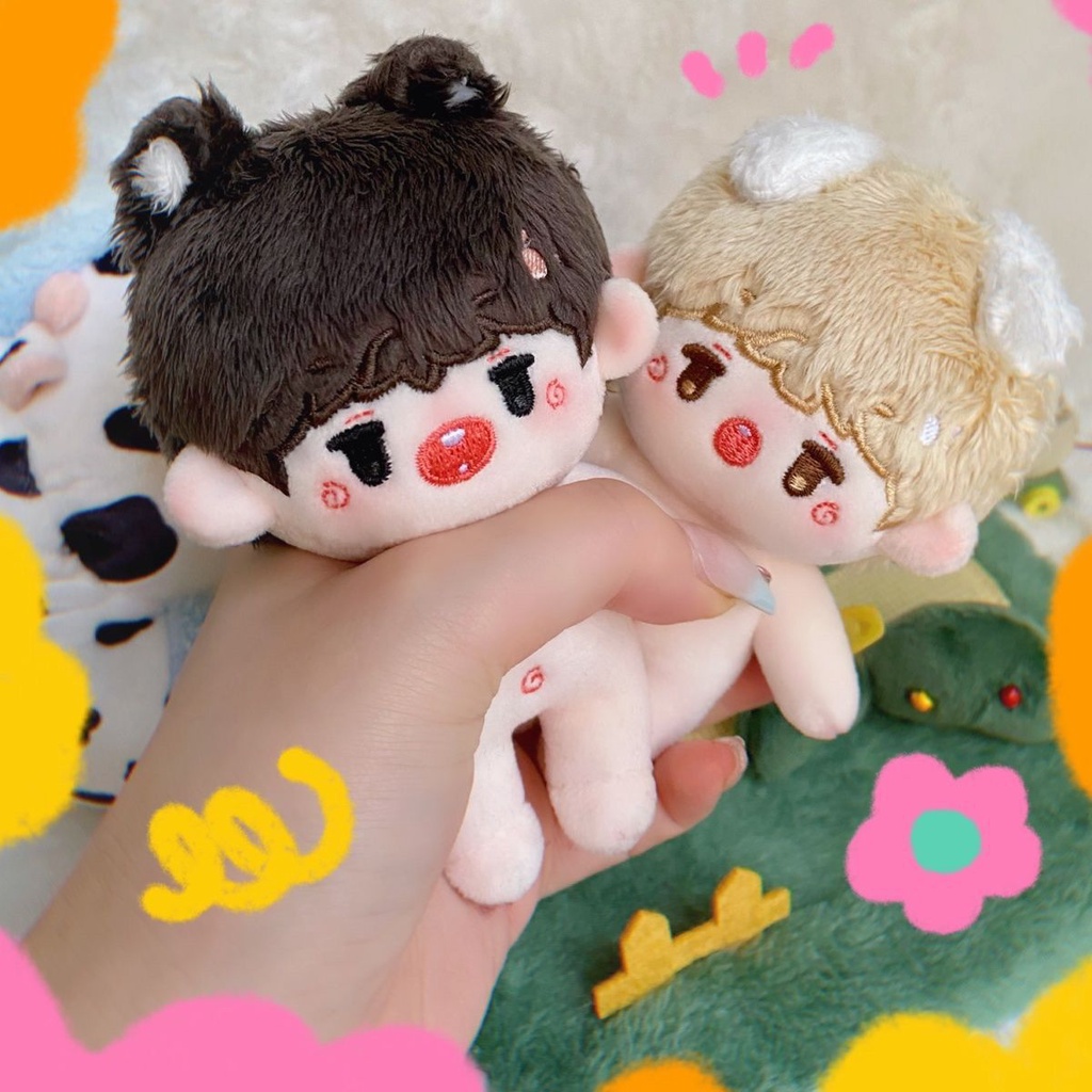 Búp Bê Nhồi Bông Cotton 10cm Đáng Yêu