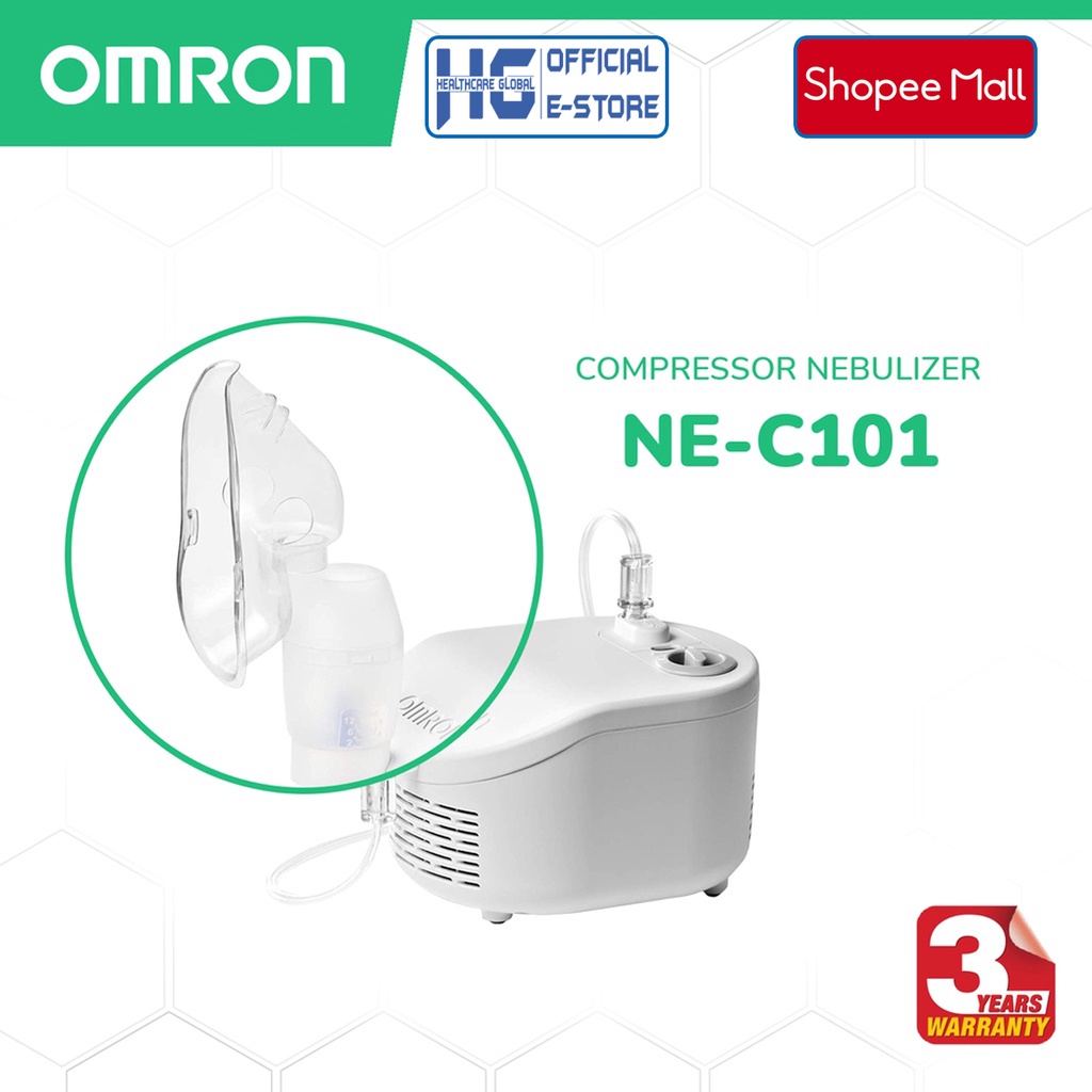 Máy Xông Mũi Họng , Khí Dung Omron NE-C101 | Hỗ Trợ Điều Trị Các Bệnh Về Đường Hô Hấp - Bảo Hành 24 Tháng