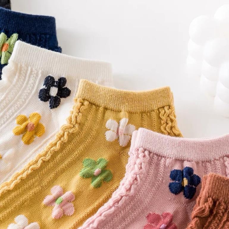 Tất vớ nữ họa mi Softie chất liệu vải Hàn co giãn bốn chiều,kiểu dáng thêu hoa phong cách hiện đại tt8