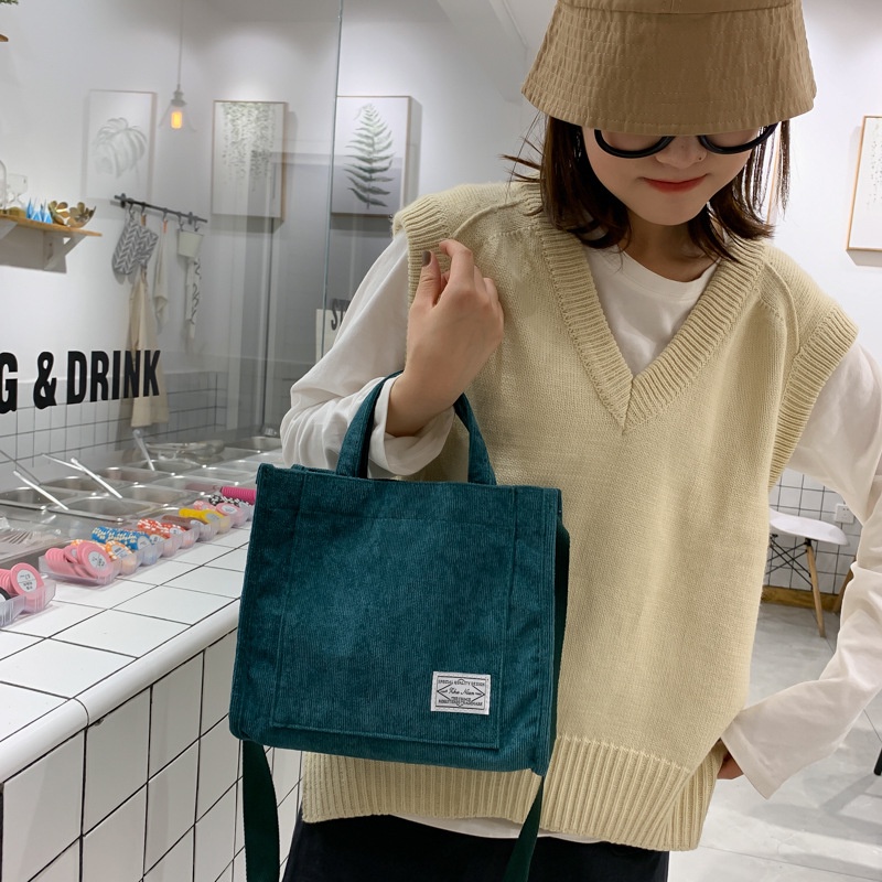 Túi Xách Đeo Vai Vải Nhung Màu Trơn Phong Cách Hàn Quốc Harajuku Thời Trang Cao Cấp 2022