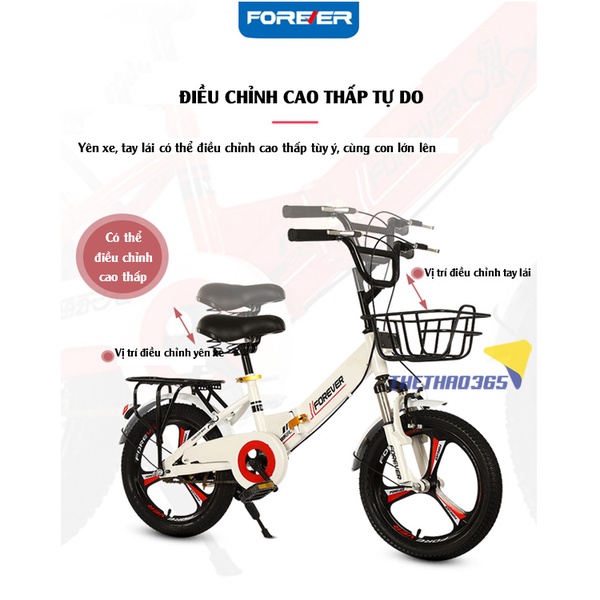 Xe đạp gấp trẻ em Forever Princess I 3 chấu size 20 inch siêu cool, cá tính