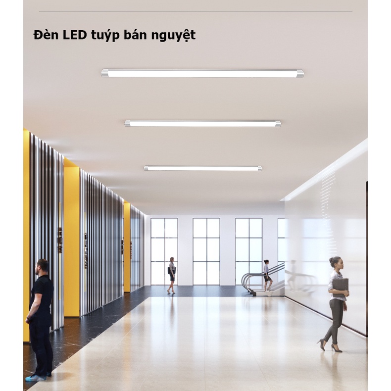 Đèn Led bán nguyệt 1m2 54W 60W siêu sáng tiết kiệm điện Ánh sáng Trắng