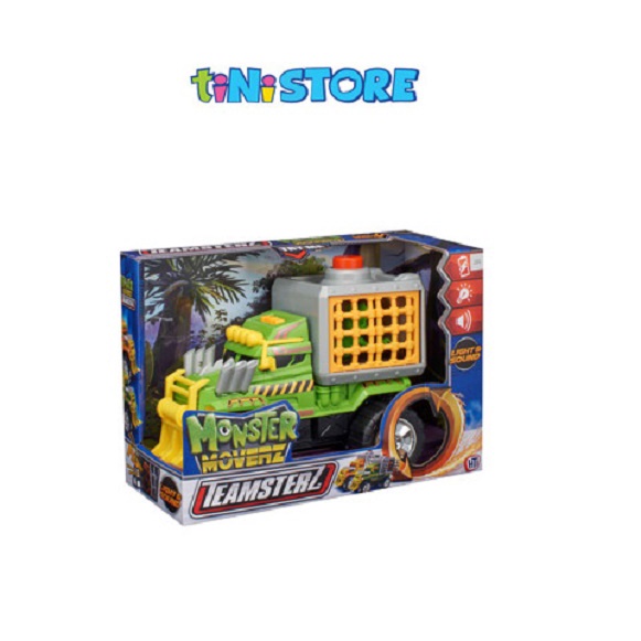 Đồ chơi xe tải Monster Moverz vận chuyển khủng long có âm thanh và đèn Teamsterz