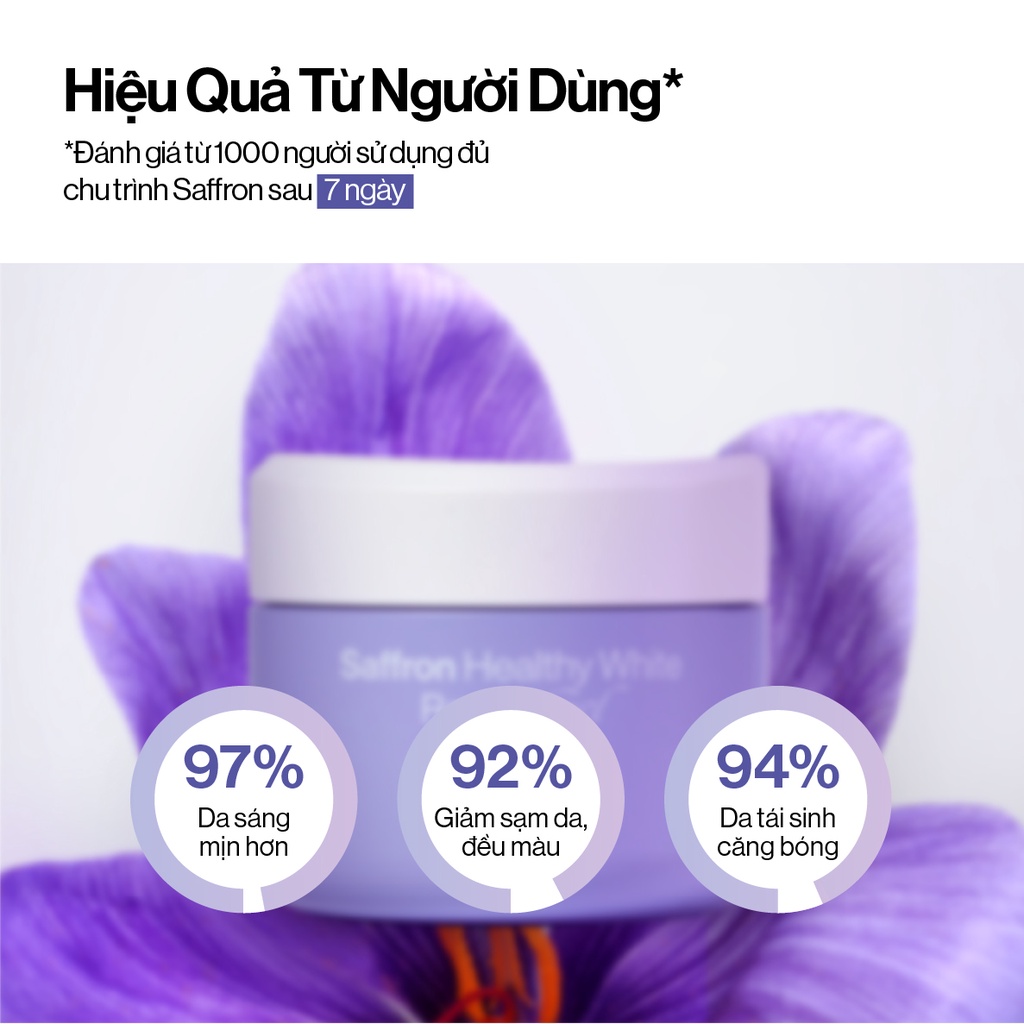 Bộ 4 Sản Phẩm Saffron Tái Sinh Trắng Khỏe Gilaa Saffron Healthy White