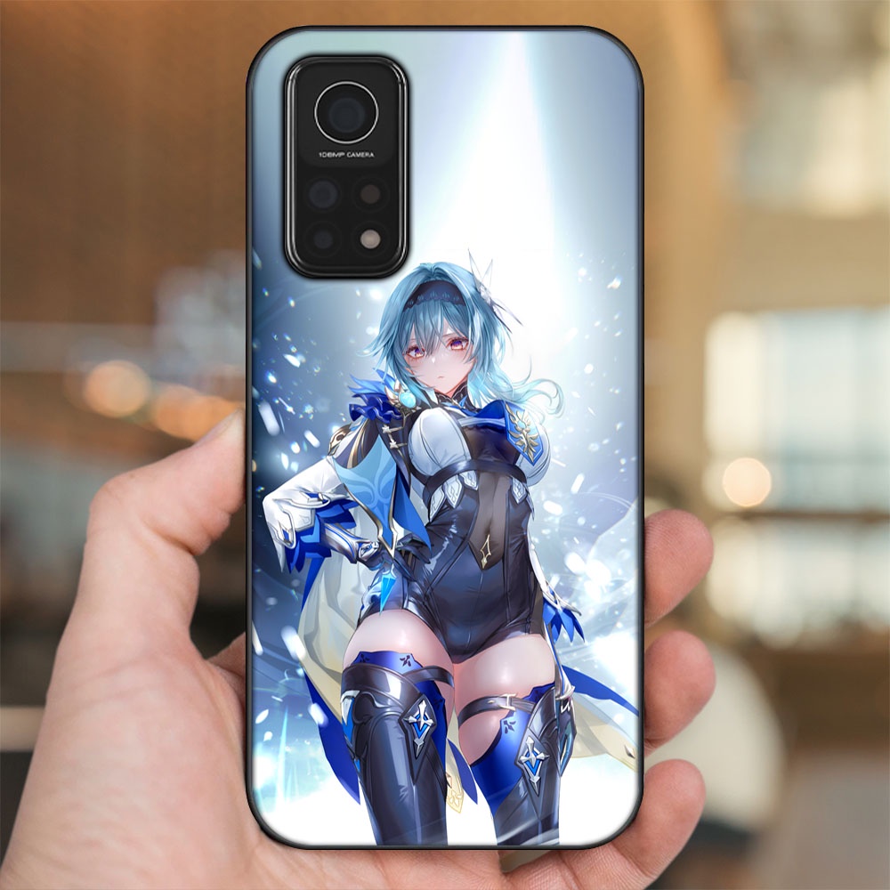 Ốp lưng Xiaomi Mi 10T Pro 5G viền đen in hình Eula Genshin Impact