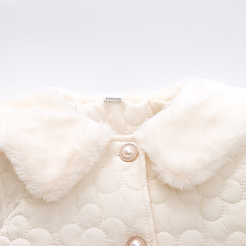 Áo Khoác Đơn Giản Tay Dài Giữ Ấm Mùa Đông In Họa Tiết Hoạt Hình Dễ Thương Cho Bé Gái