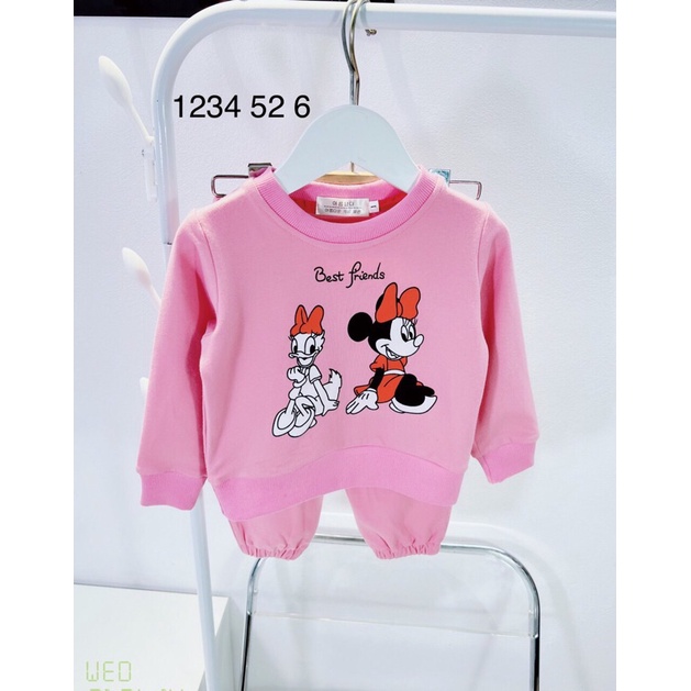 Bộ nỉ bé gái 9-21kg