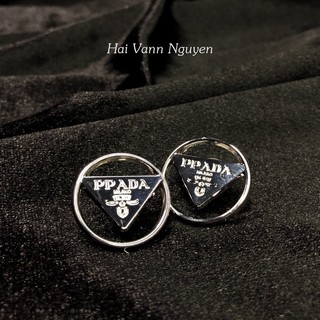 Khuyên tai, bông tai nữ prada kiểu dáng đơn giản, hiện đại kt08