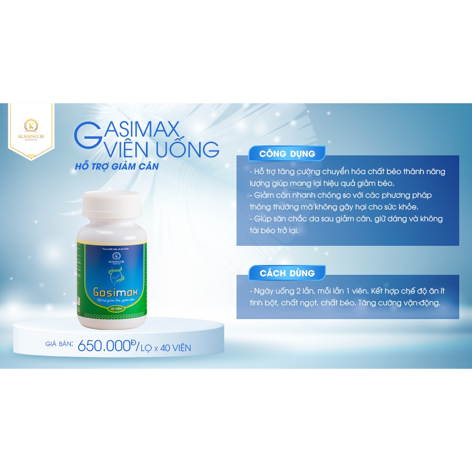 Viên uống giảm cân GASIMAX Kohinoor (40 viên)