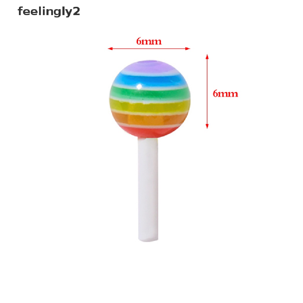 Set 5 Hạt Nhựa 3D Hình Kẹo Mút Dễ Thương Trang Trí Móng Nghệ Thuật