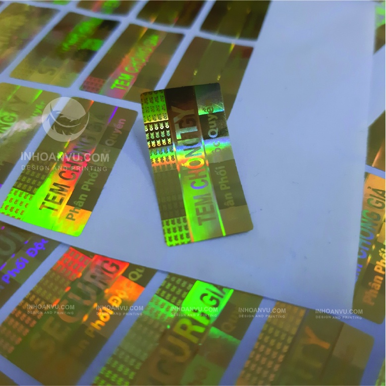 (Hàng Sẵn) 100 TEM Security Chống Giả, 7 MÀU HOLOGRAM GIÁ RẺ HÀ NỘI BẰNG CÔNG NGHỆ LASER HIỆN ĐẠI