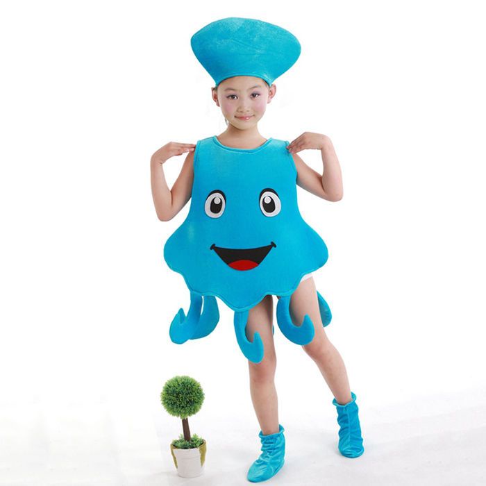 Bộ Đồ Hóa Trang Bạch Tuộc / Bạch Tuộc Ba Chiều Dễ Thương Cho Bé